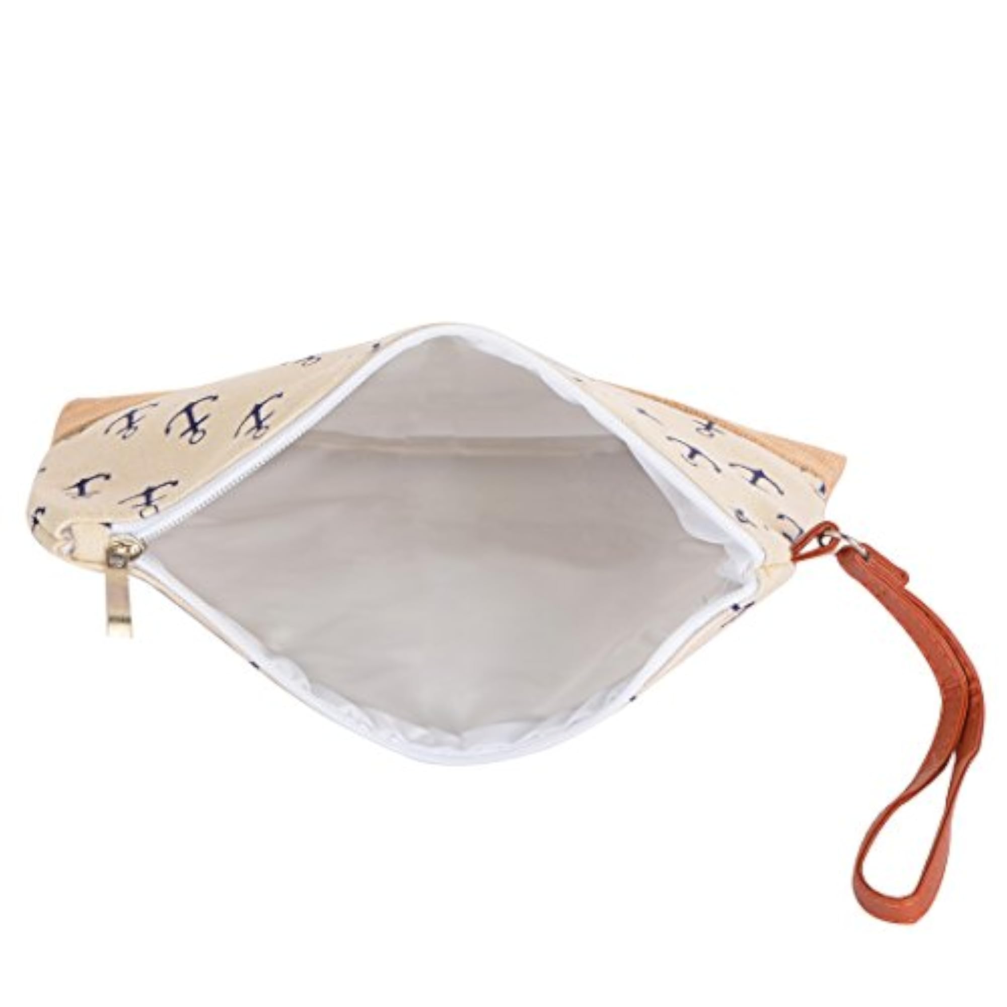 Essentials Fabric Special Anchor Design Toiletries Pouch